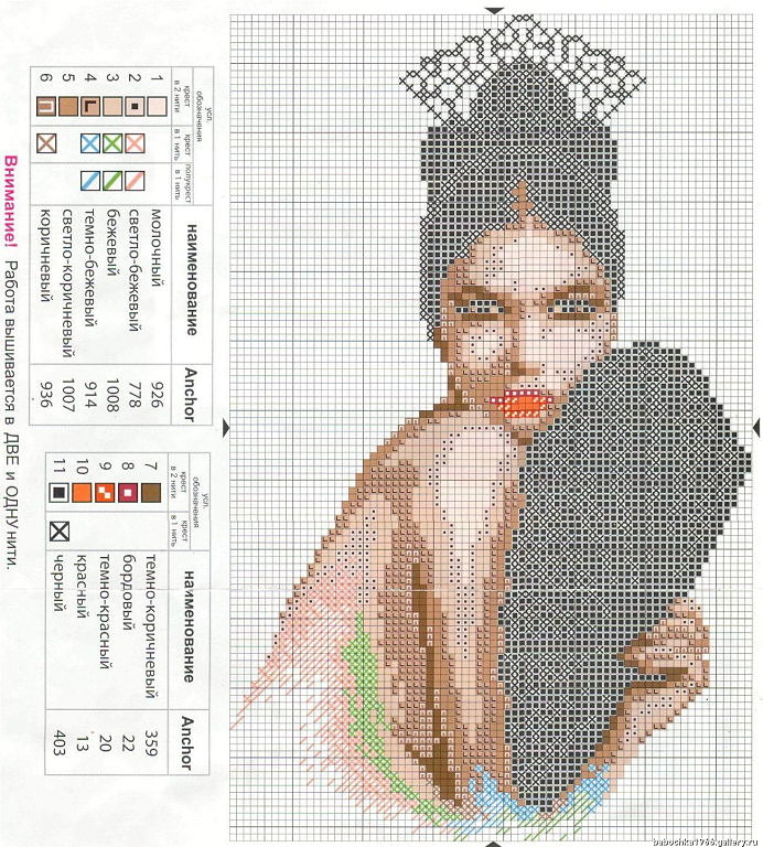 Schema punto croce Ventaglio 2