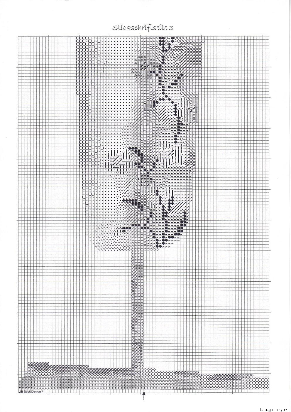 Schema punto croce Vestito Fiori 3