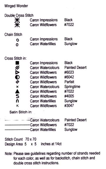 Schema punto croce Farfalla 1b
