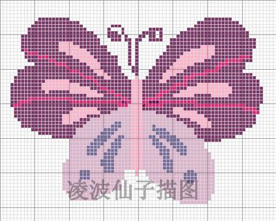 Schema punto croce Farfalla 5