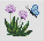 Schema punto croce Farfalla 9