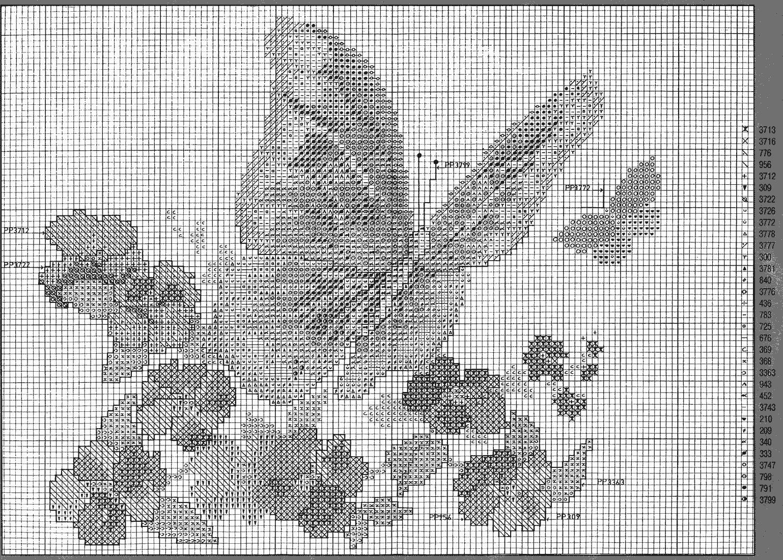 Schema punto croce Farfalla Arancione 2