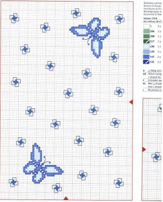 Schema punto croce Farfalla Azzurra B