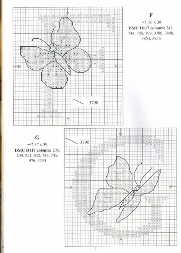 Schema punto croce Farfalla Fg