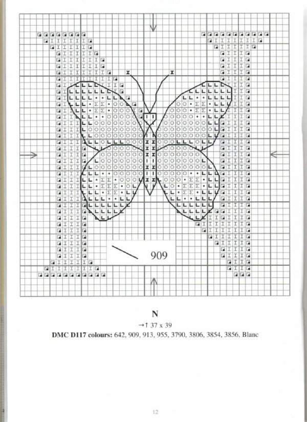 Schema punto croce Farfalla N