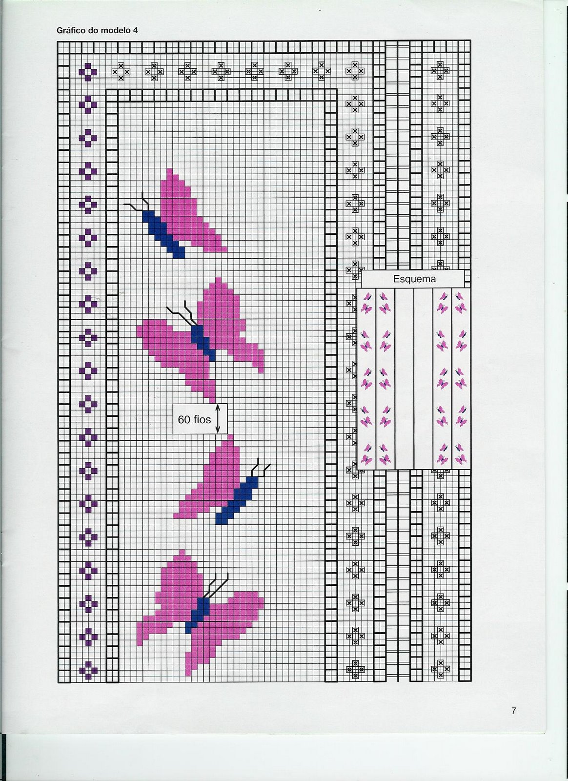 Schema punto croce Farfalle 18