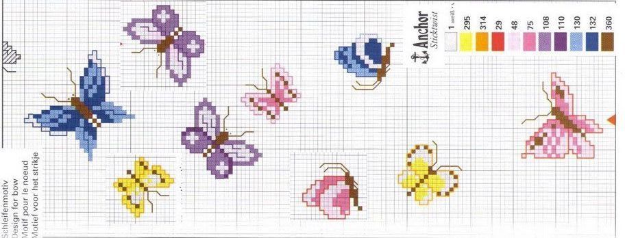 Schema punto croce Farfalle 2