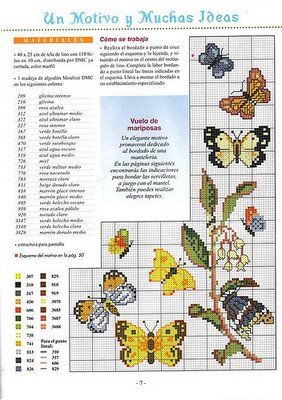 Schema punto croce Farfalle 3