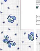 Schema punto croce Farfalla Azzurra D