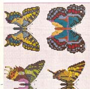 Schema punto croce Farfalle 8b