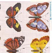 Schema punto croce Farfalle 8c