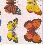 Schema punto croce Farfalle 8e