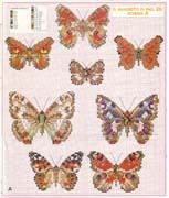Schema punto croce Farfalle 9