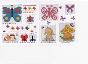 Schema punto croce Farfalle Bimbi