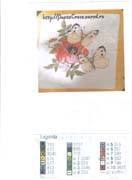 Schema punto croce Farfalle Fiore Rosso2