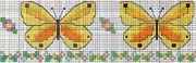 Schema punto croce Farfalle Gialle