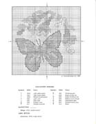 Schema punto croce Quadro Farfalle Fiori C