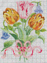 Schema punto croce Fiori tulipani