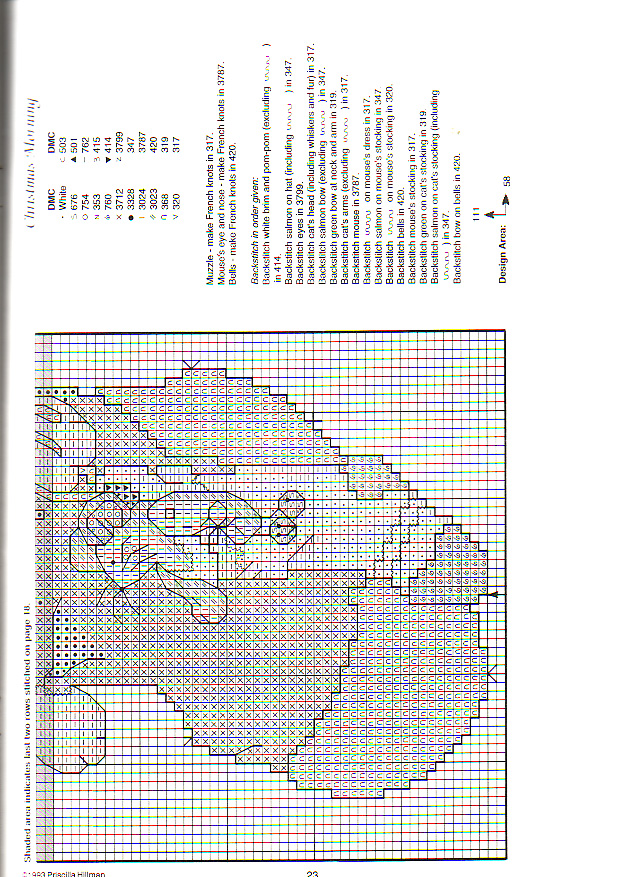 Schema punto croce Feste Con Gatti 1f