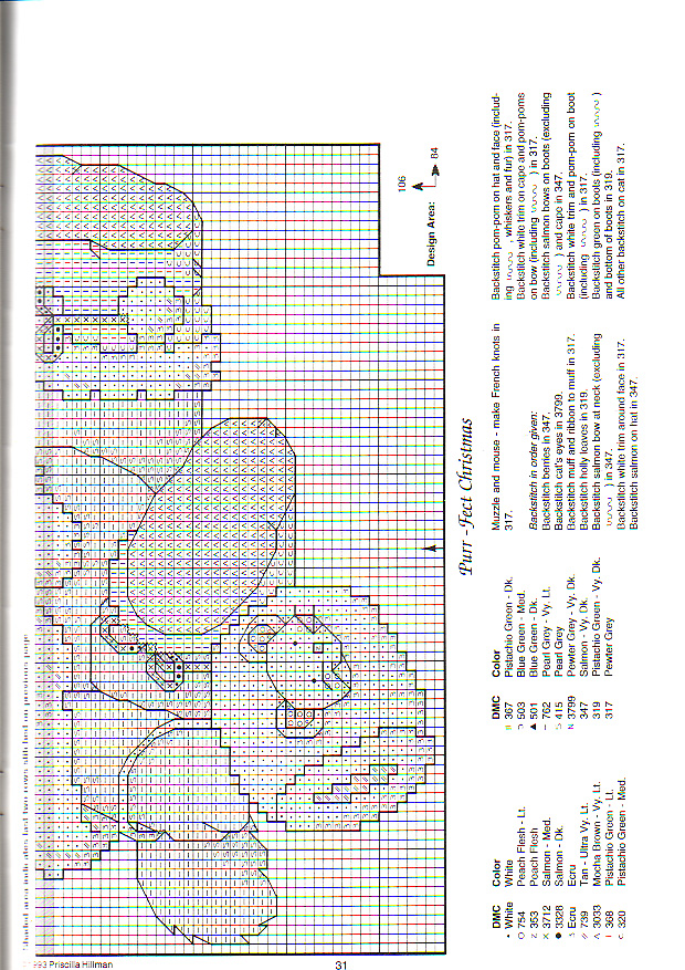 Schema punto croce Feste Con Gatti 1n