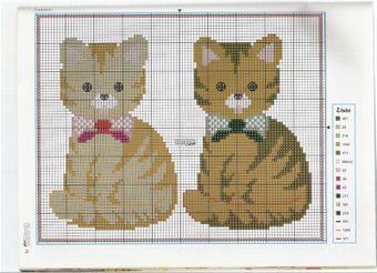 Schema punto croce Gatti Papillon
