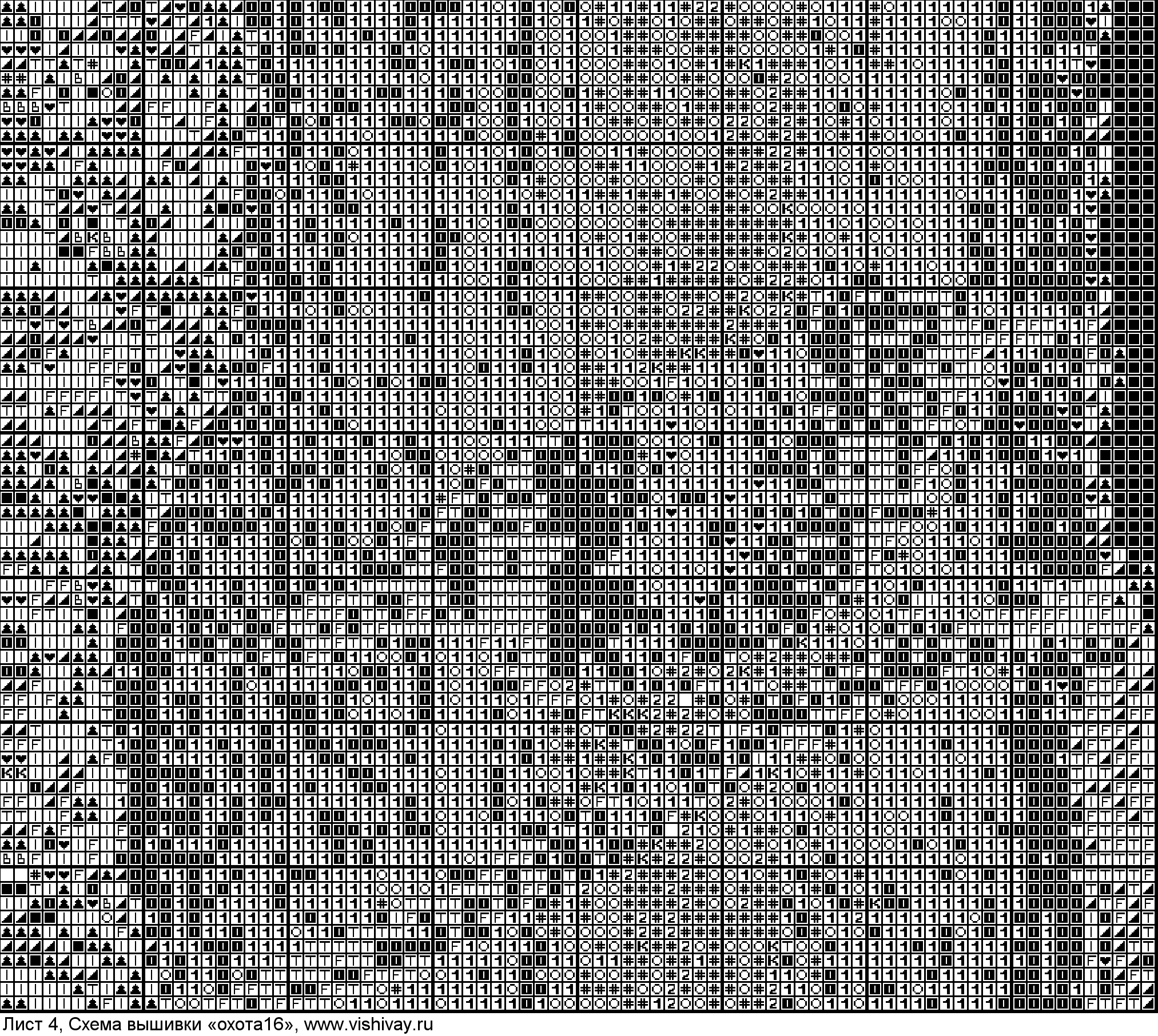 Schema punto croce Gattini Albero 1f
