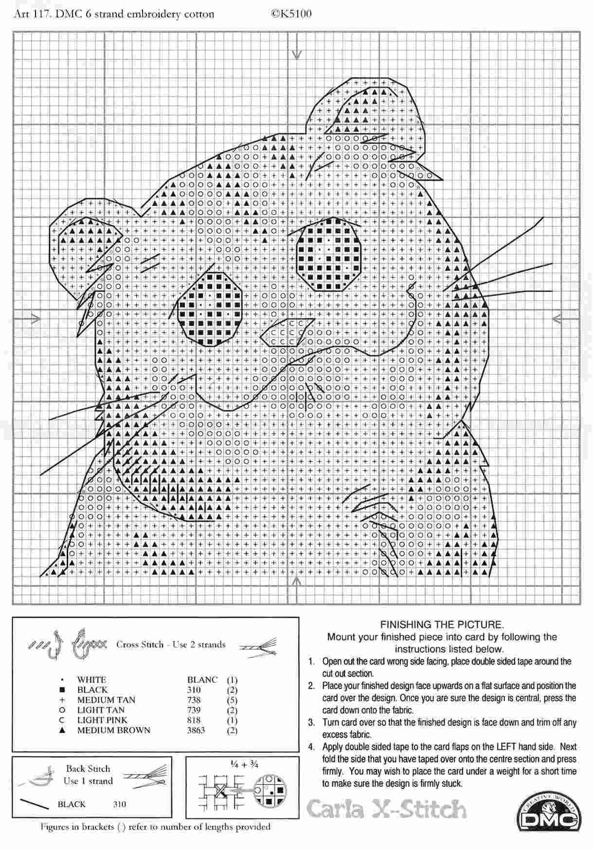 Schema punto croce Gattino Dolce2