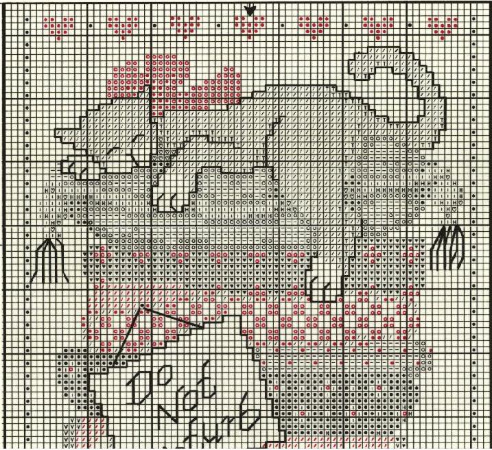 Schema punto croce Gatto Che Dorme