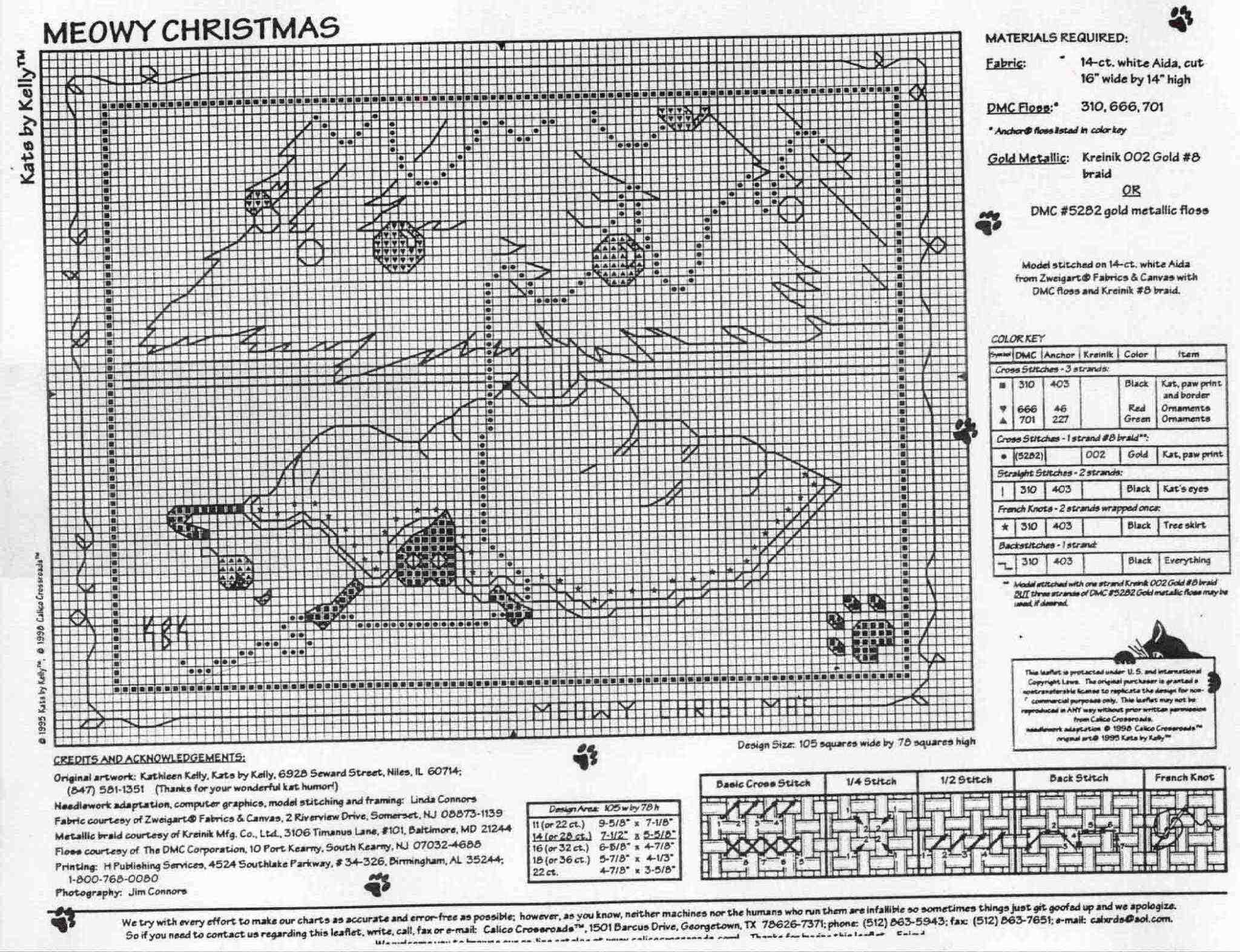 Schema punto croce Gatto Nero Albero4