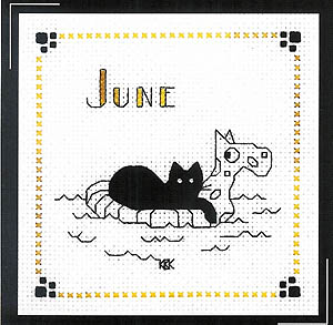 Schema punto croce Gatto Nero Giugno1