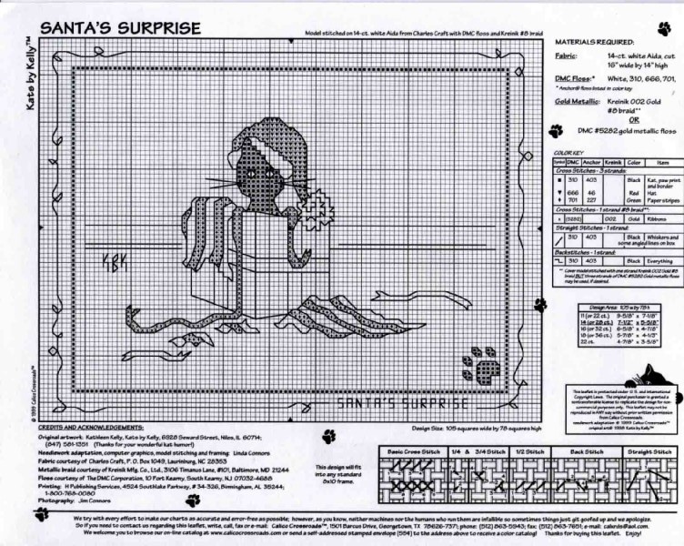 Schema punto croce Gatto Nero Regalo4