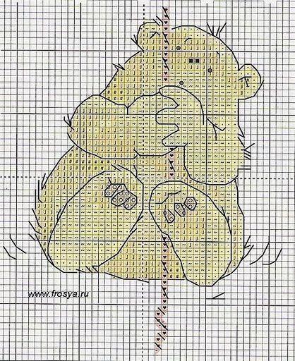 Schema punto croce Gatto Su Corda