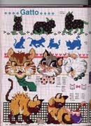 Schema punto croce Gatti Vari5