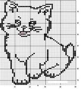 Schema punto croce Gattino Bianco