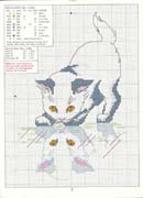 Schema punto croce Gattino Che Beve
