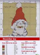 Schema punto croce Gattino Di Natale