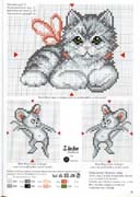 Schema punto croce Gattino E Topini