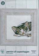 Schema punto croce Gatto Dorme 1a