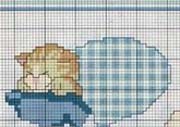 Schema punto croce Gatto Dorme 4