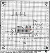 Schema punto croce Gatto Nero Giugno2