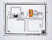 Schema punto croce Gatto Nero Lavatrice1