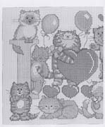 Schema punto croce Love Cats 1b