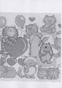 Schema punto croce Love Cats 1c