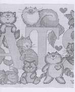 Schema punto croce Love Cats 1e