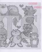 Schema punto croce Love Cats 1f