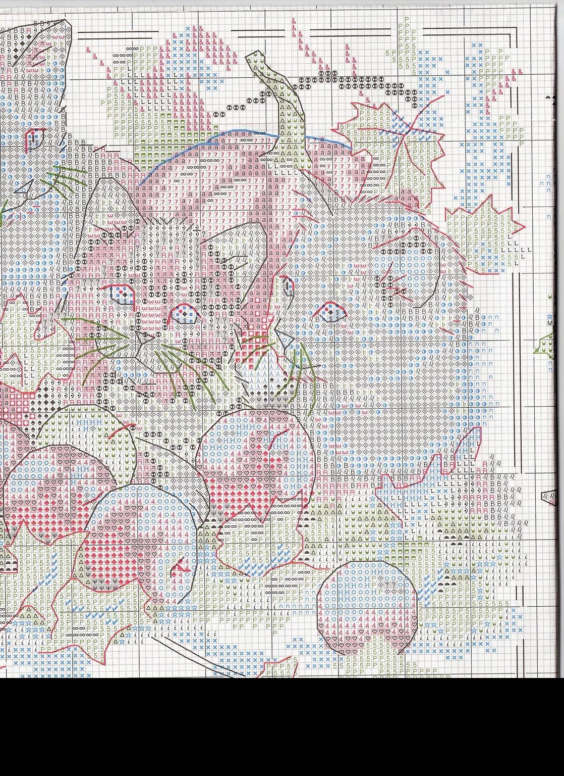 Schema punto croce Stagioni Gatti 1m