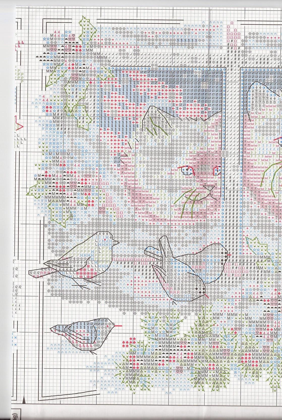 Schema punto croce Stagioni Gatti 1n