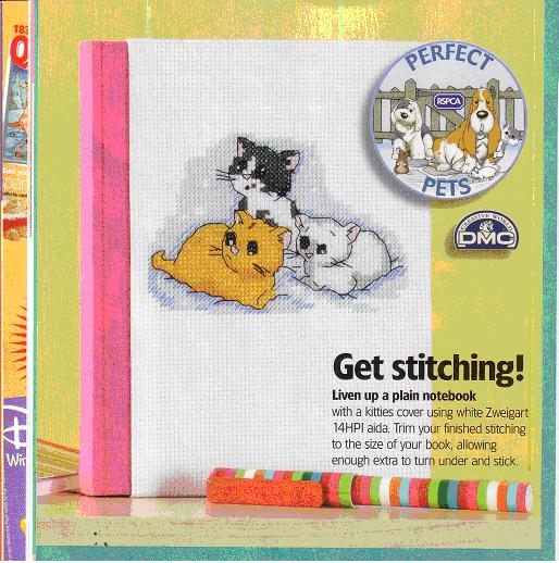 Schema punto croce Tre Gattini1