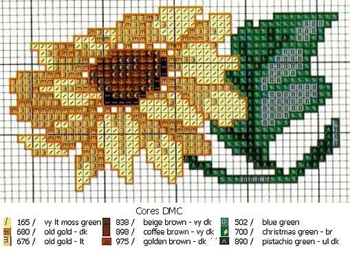 Schema punto croce Girasole 2