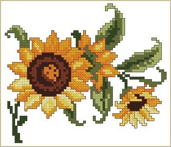 Schema punto croce Girasoli 20